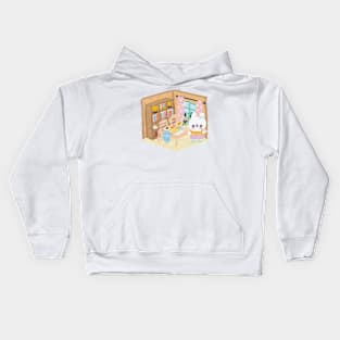 Kira-chan the Relaxing bunny's Modern-style home Kids Hoodie